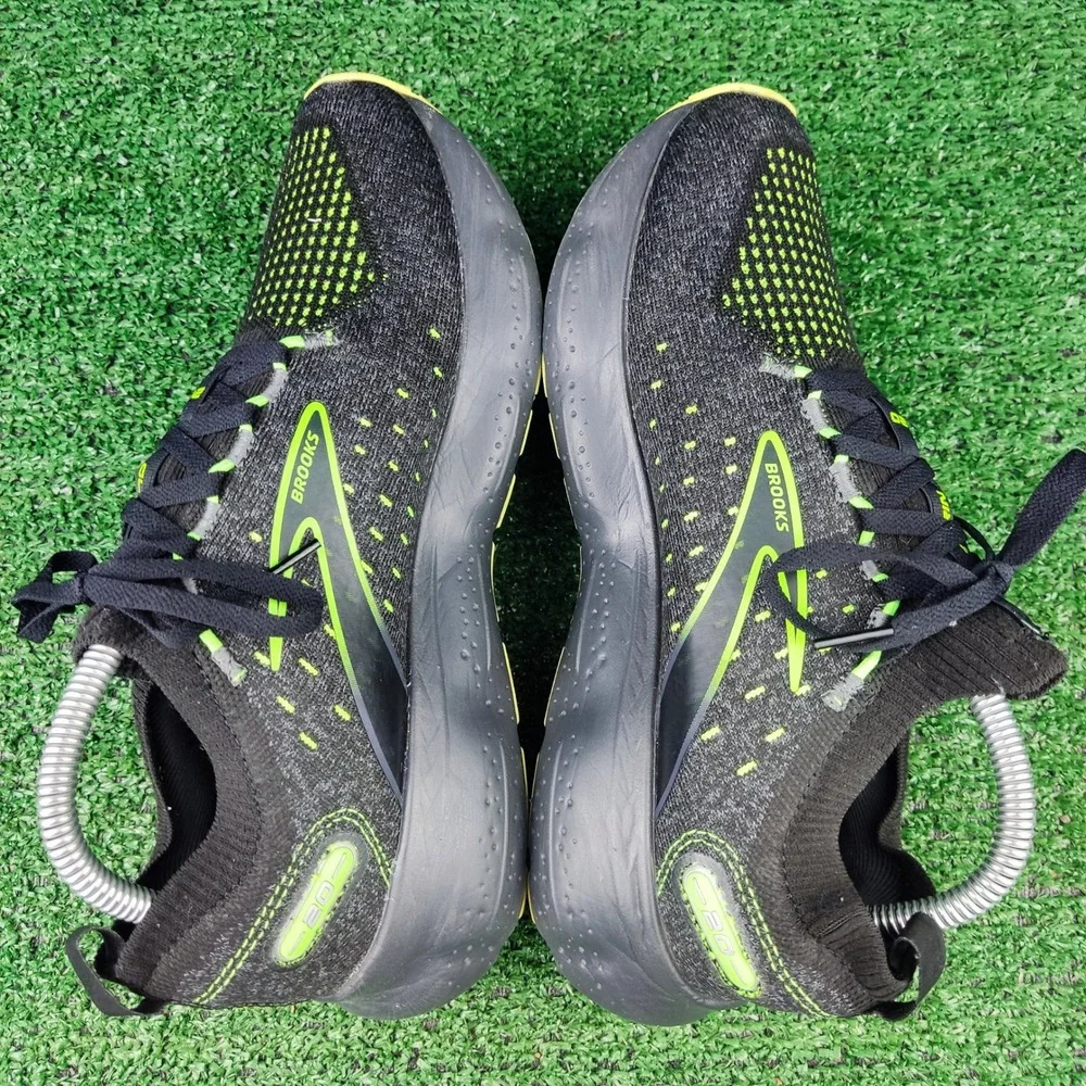 Brooks Running Shoes Mens 8 Black Glycerin StealthFit 20 Knit Athletic Sneakers
